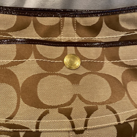 Coach signature khaki Ergo hobo shoulder bag - Picture 1 of 7